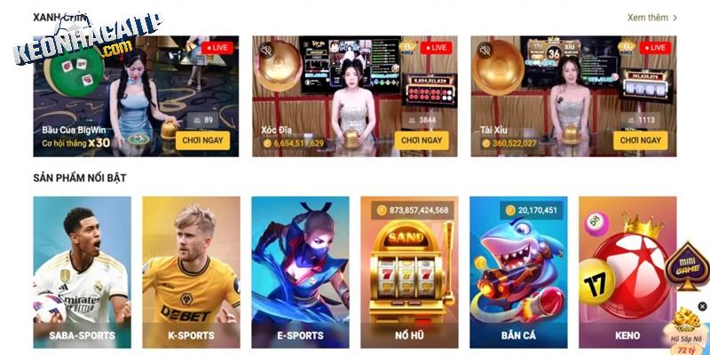Danh sách các trò chơi có mặt tại FIVE88