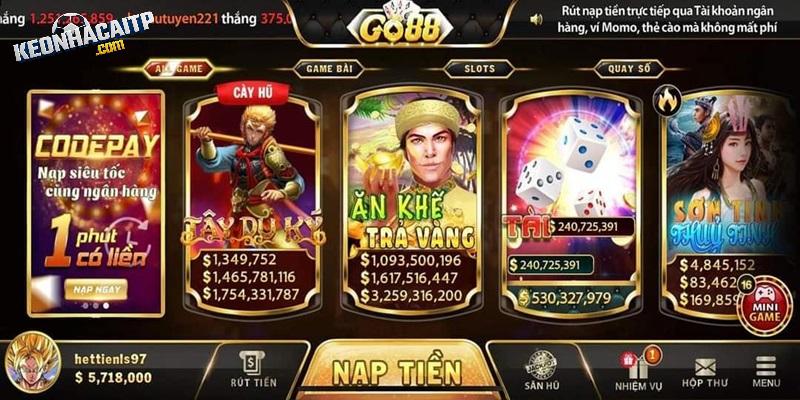 Top các sản phẩm đưa tên tuổi GO88 đi lên